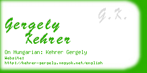 gergely kehrer business card